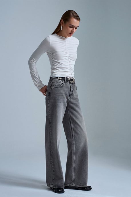 Slim Fit Langarm-Jerseybluse - Image 2