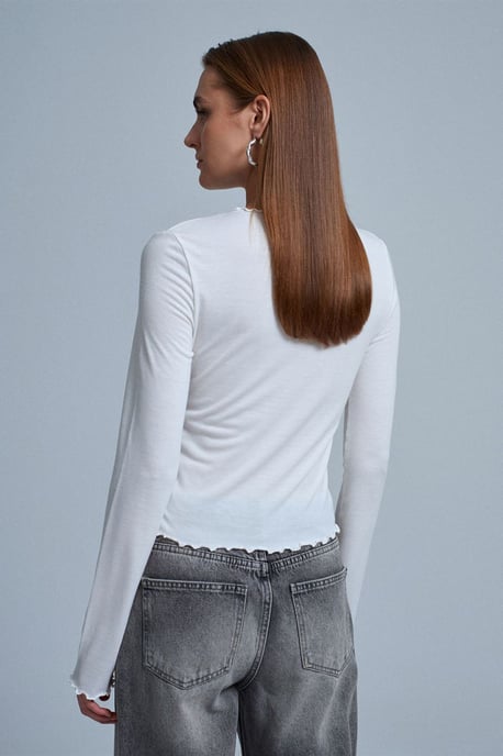Slim Fit Langarm-Jerseybluse - Image 4