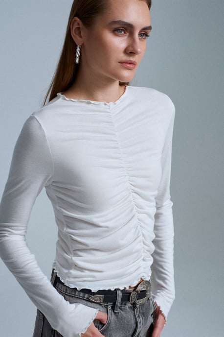 Slim Fit Langarm-Jerseybluse - Image 5