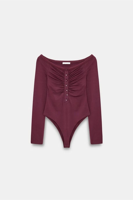 Slim-Fit Boot-Ausschnitt Body Bluse - Image 5