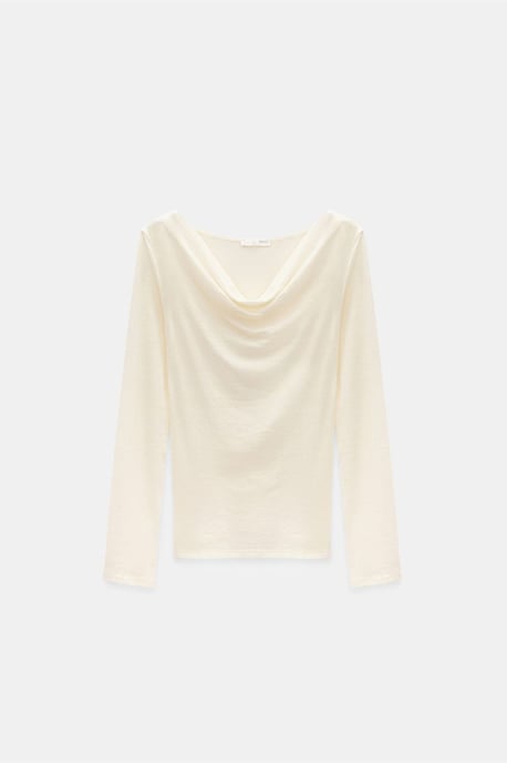 Taillierte Wollstrick-Bluse mit Schalkragen - Image 5
