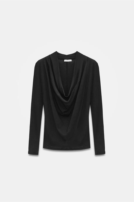 Schlank geschnittene Wollbluse mit Kapuze - Image 6