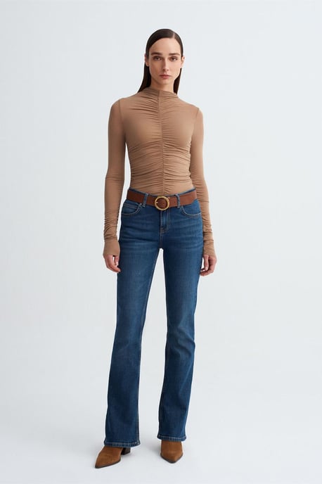 Slim Fit Langarm-Jerseybluse - Image 4