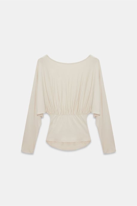 Schlanke Passform V-Ausschnitt Wickelbluse - Image 6