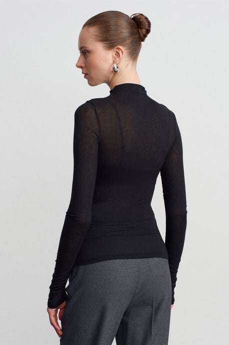 Slim Fit Langarm-Jerseybluse - Image 2