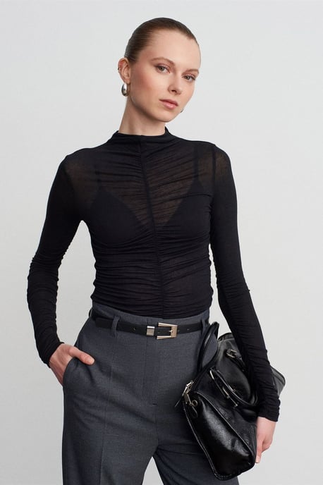 Slim Fit Langarm-Jerseybluse - Image 4