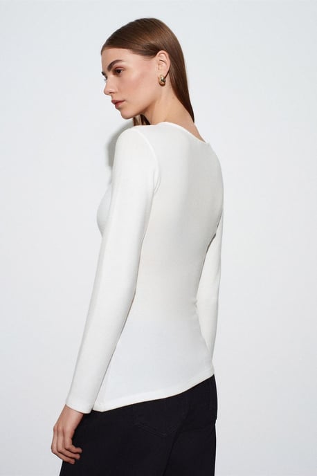 Slim Fit Langarm-Jerseybluse - Image 3