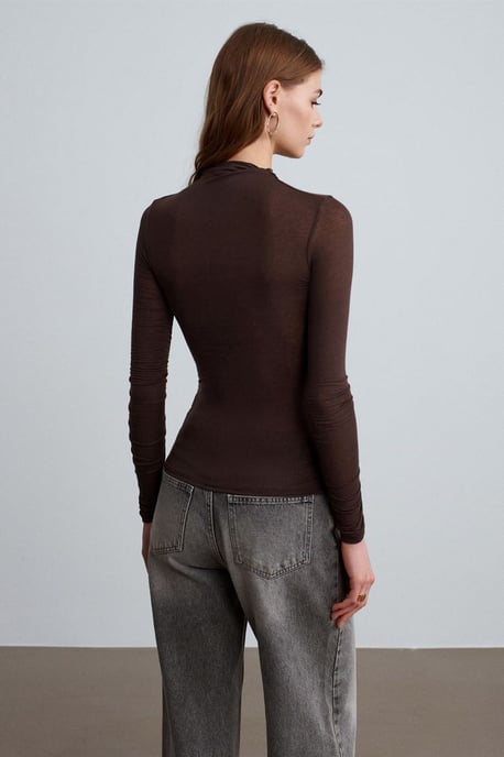 Slim Fit Langarm-Jerseybluse - Image 2