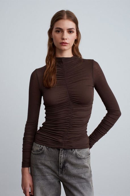 Slim Fit Langarm-Jerseybluse - Image 4