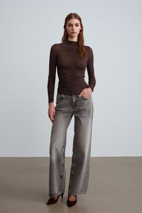 Slim Fit Langarm-Jerseybluse - Image 5