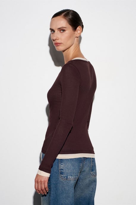 Schlanke Passform Baumwollbluse mit Knopfleiste - Image 2