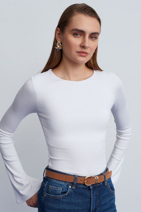 Slim-Fit Langarmshirt mit Rundhalsausschnitt - Image 5