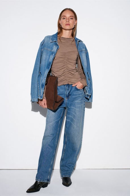 Slim Fit Langarm-Jerseybluse - Image 5