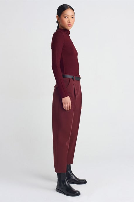 Rippstrick-Turtleneck Langarmbluse - Image 3