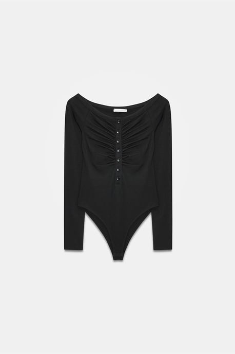 Slim-Fit Boot-Ausschnitt Body Bluse - Image 5