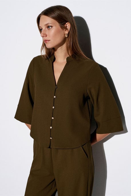 Damen Polyester Crepe Bluse - Image 3