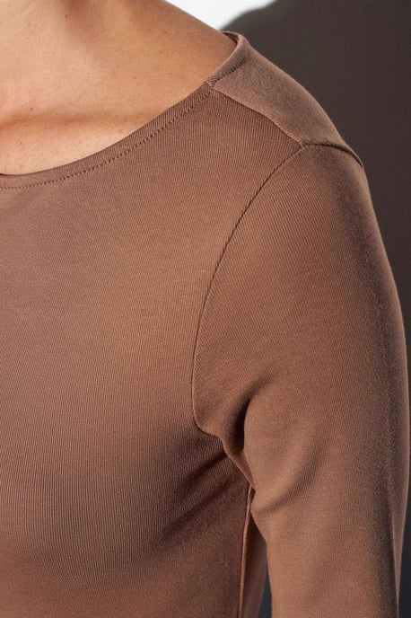 Schmale Passform Bluse aus Baumwollmischung mit Reißverschluss - Image 4