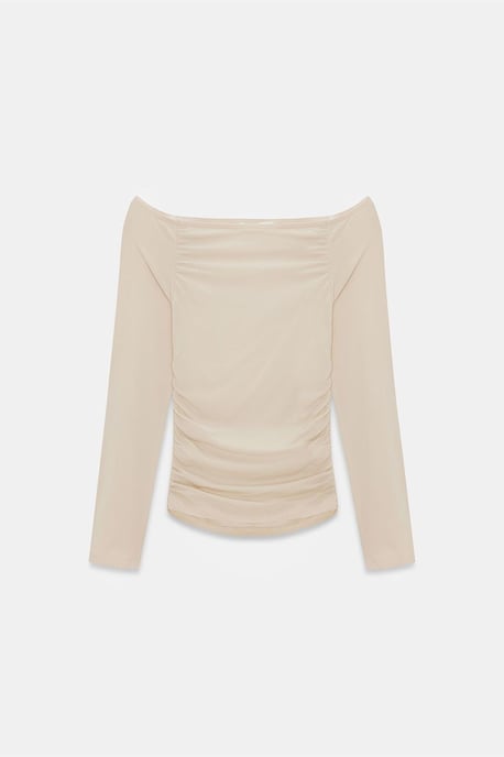 Schulterfreie Slim Fit Strickbluse - Image 6