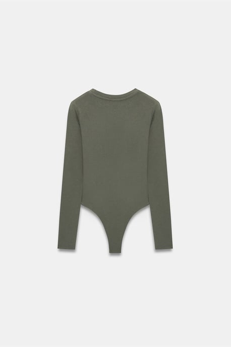 Schmal geschnittener Rundhalsausschnitt Jersey-Body - Image 5