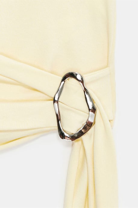 Schlanke Passform Off-Shoulder Jersey-Bluse mit Bindew details - Image 6