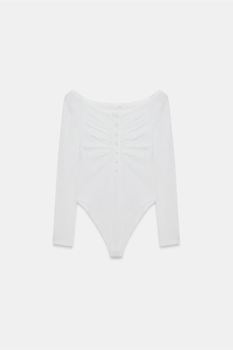 Slim-Fit Boot-Ausschnitt Body Bluse - Image 5
