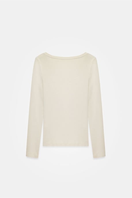 Slim Fit Baumwollbluse mit langen Ärmeln und Knopfleiste - Image 6