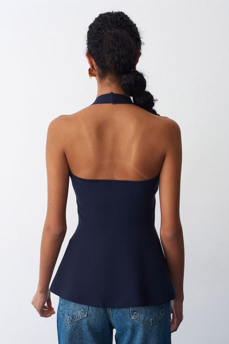 Nahtlose Halter-Peplum-Bluse - Image 3