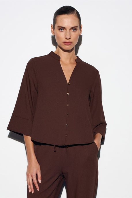 Damen Polyester Krepp Bluse - Image 3