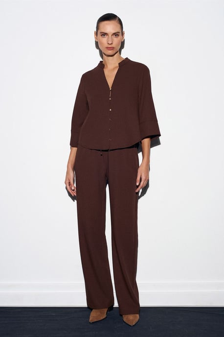 Damen Polyester Krepp Bluse - Image 5