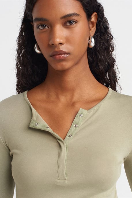 Slim Fit Langarm-Jerseybluse - Image 3