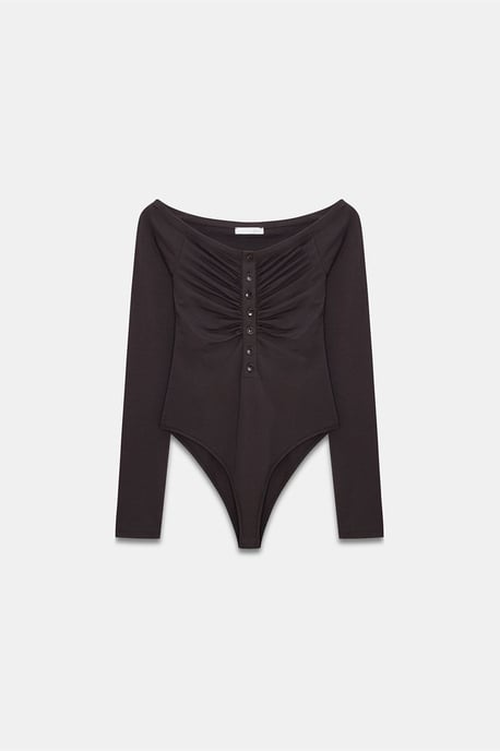 Slim-Fit Boot-Ausschnitt Body Bluse - Image 5