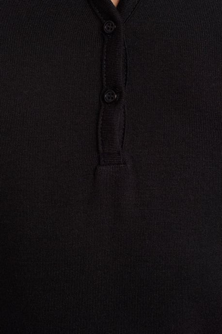Slim Fit V-Ausschnitt Knöpfen Bluse - Image 4