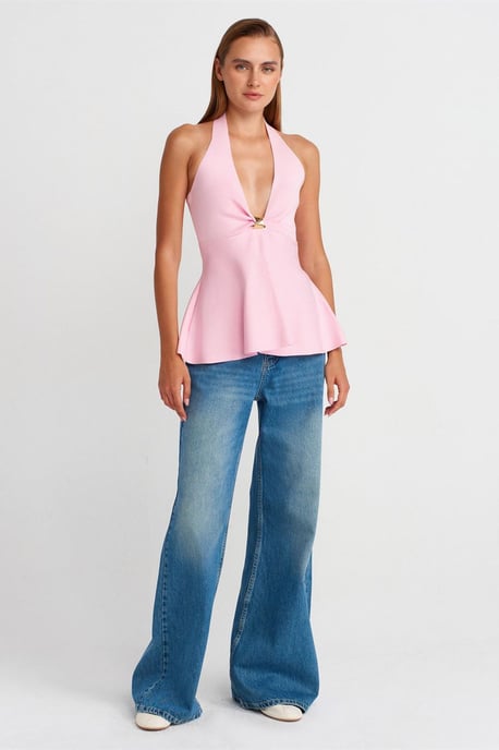 Nahtlose Halter-Peplum-Bluse - Image 4