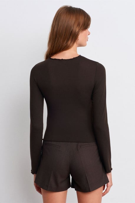 Slim Fit Langarm-Jerseybluse - Image 2