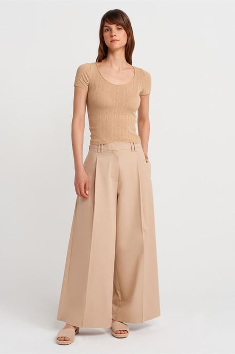 Slim Fit Rippstruktur Bluse - Image 4