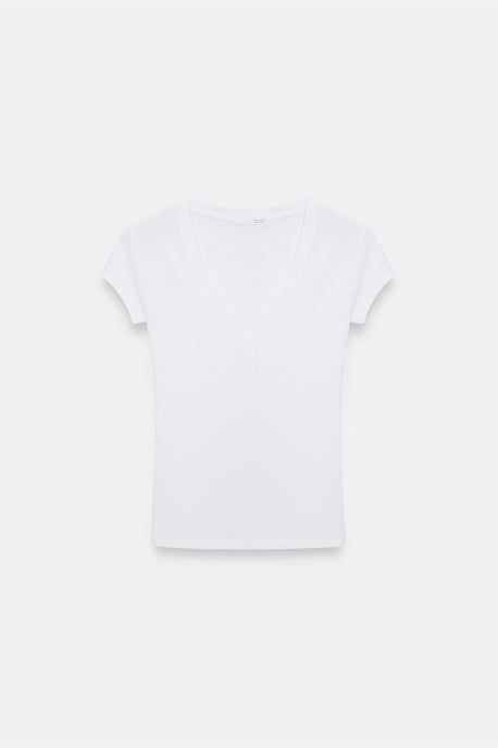 Slim Fit V-Ausschnitt Jerseybluse - Image 5