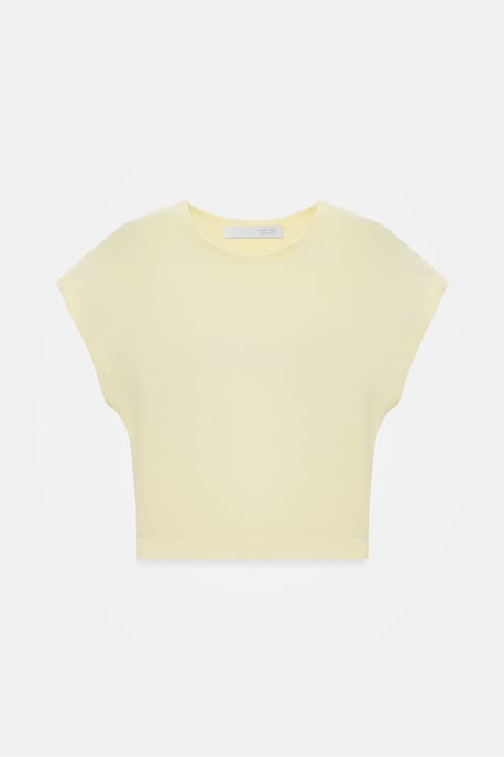 Slim Fit Crop-Jersey-Bluse - Image 5