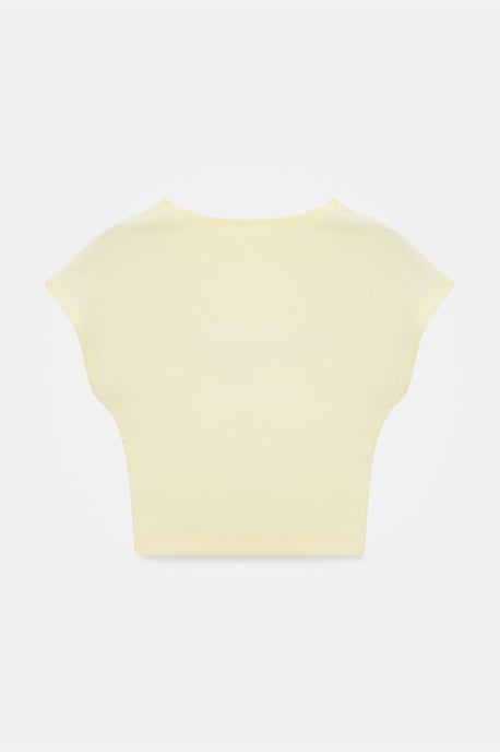 Slim Fit Crop-Jersey-Bluse - Image 6
