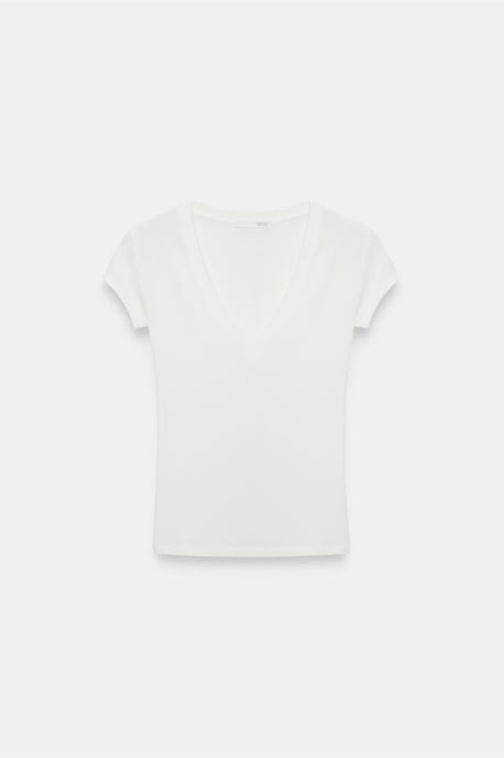 Slim Fit V-Ausschnitt Jerseybluse - Image 5
