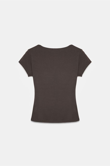 Schmale Passform V-Ausschnitt Strickbluse - Image 6