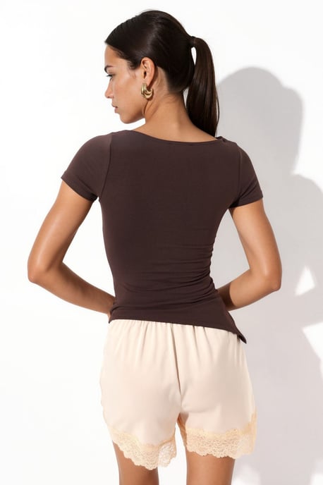 Schlanke Passform mit Schlitz und Drapierung Bluse - Image 2