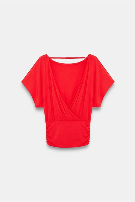 Damen Modal-Mix Cut-out Rundhalsausschnitt Bluse - Image 6