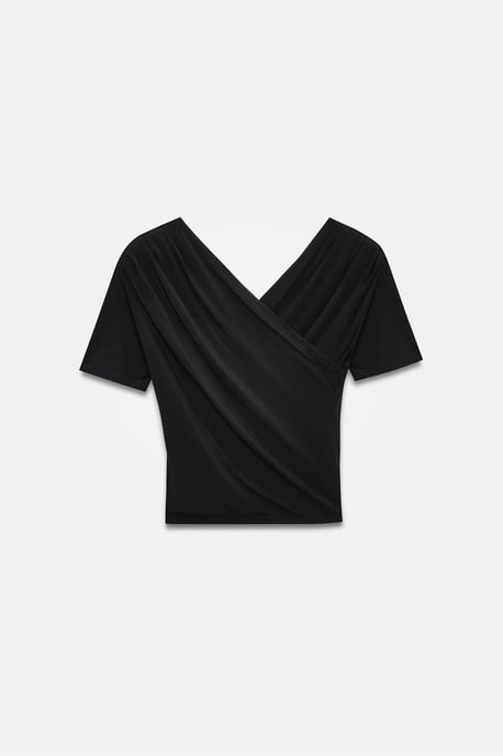 Slim Fit V-Ausschnitt Jerseybluse - Image 5