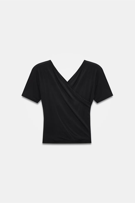 Slim Fit V-Ausschnitt Jerseybluse - Image 6