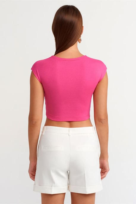 Slim Fit Crop-Jersey-Bluse - Image 2