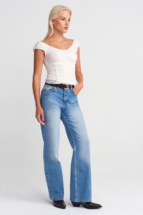 Damen Cropped Spitzen Top - Image 4