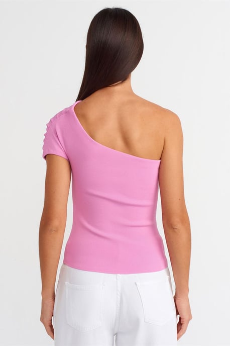 Slim Fit Asymmetrische Strickbluse - Image 2