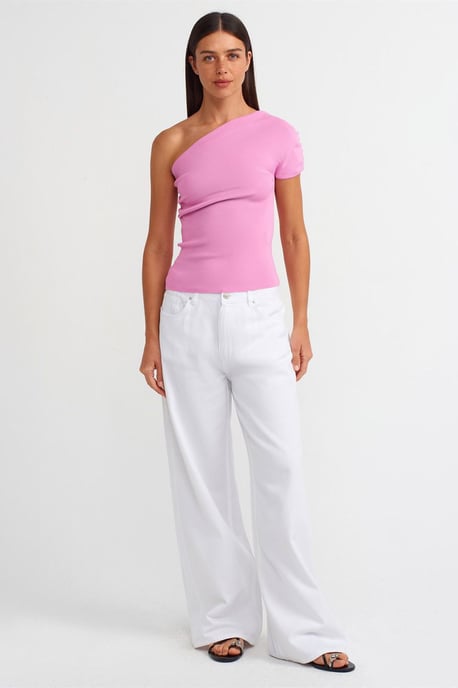 Slim Fit Asymmetrische Strickbluse - Image 3