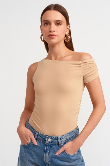 Schulterfreies Slim-Fit Strickbluse - Image 1