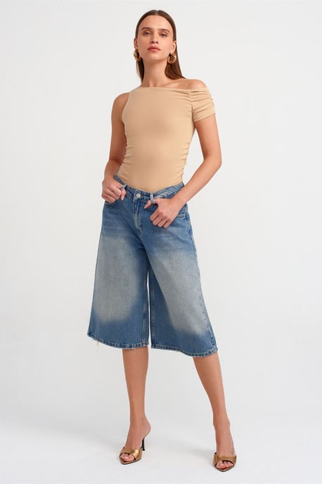 Schulterfreies Slim-Fit Strickbluse - Image 3